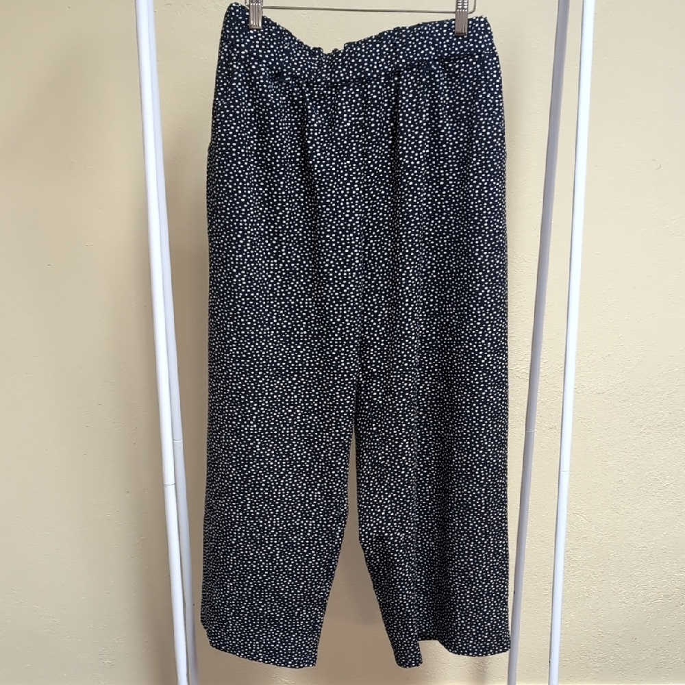 A New Day Navy and White Polka Dot Pants